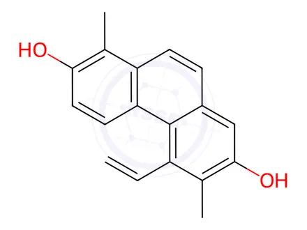 Chemical structure of Dehydrojuncusol