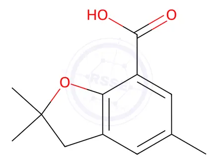Chemical structure of 2,2,5-Trimethyl-2,3-dihydrobenzofuran-7-carboxylic acid