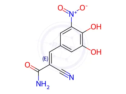 Chemical structure of Entacapone Amide Impurity