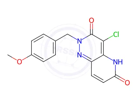 Chemical structure of 4-Chloro-2-(4-methoxybenzyl)pyrido[3,2-c]pyridazine-3,6(2H,5H)-dione