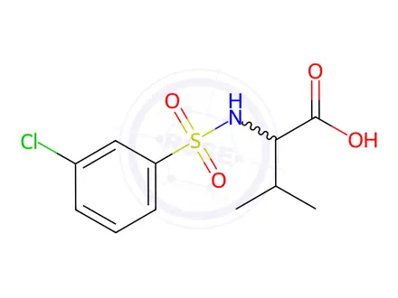 Chemical structure of ((3-Chlorophenyl)sulfonyl)valine