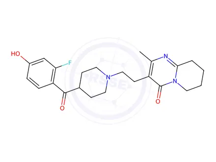 Chemical structure of 3-[2-[4-(2-Fluoro-4-hydroxybenzoyl)-1-piperidinyl]ethyl]-6,7,8,9-tetrahydro-2-methyl-4H-pyrido[1,2-a]pyrimidin-4-one
