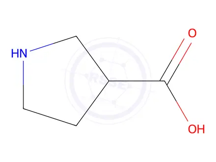 Chemical structure of Pyrrolidine-3-carboxylic acid