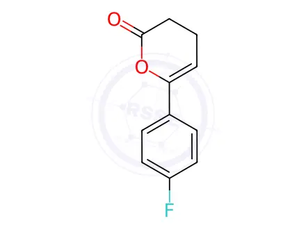 Chemical structure of 2H-Pyran-2-one, 6-(4-fluorophenyl)-3,4-dihydro