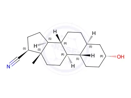 Chemical structure of 3-hydroxy-5-estrane-17-carbonitrile