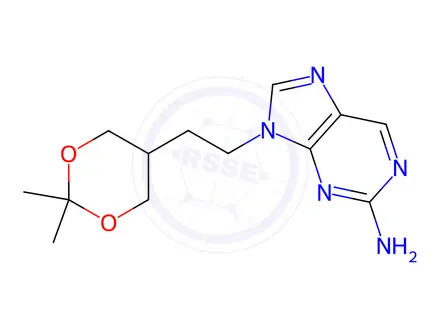 Chemical structure of 9-[2-(2,2-Dimethyl-1,3-dioxan-5-yl)ethyl]-9H-purin-2-amine