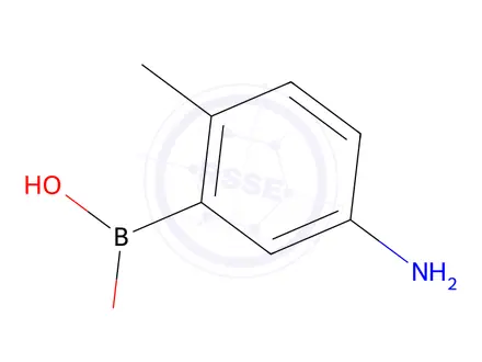 Chemical structure of (5-Amino-2-methylphenyl)boronic acid
