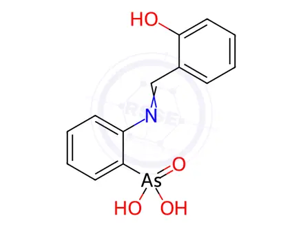 Chemical structure of o-(Salicylideneamino)phenylarsonic acid