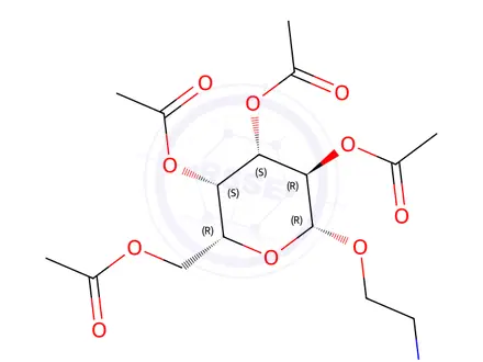 Chemical structure of (2R,3S,4S,5R,6R)-2-(Acetoxymethyl)-6-(2-aminoethoxy)tetrahydro-2H-pyran-3,4,5-triyl triacetate