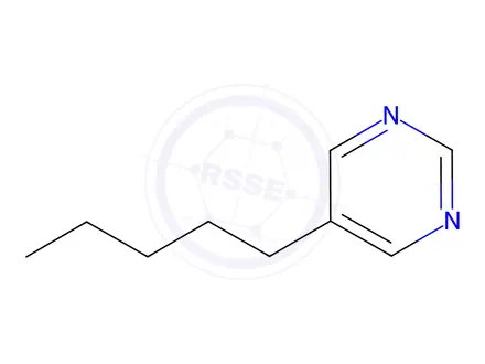 Chemical structure of Pyrimidine, 5-pentyl-(8CI)