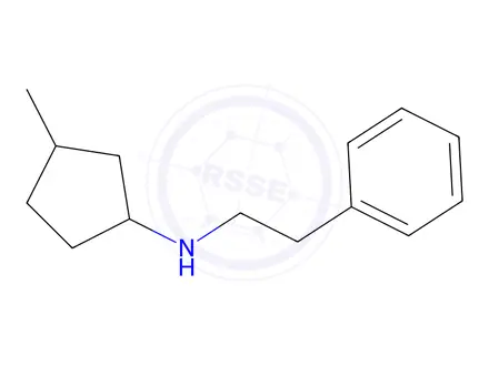 Chemical structure of 3-Methyl-N-phenethylcyclopentan-1-amine