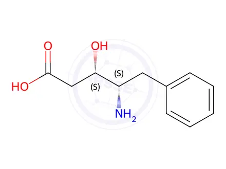 Chemical structure of (3S,4S)-4-Amino-3-hydroxy-5-phenylpentanoic acid