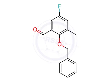 Chemical structure of Benzaldehyde, 5-fluoro-3-methyl-2-(phenylmethoxy)-