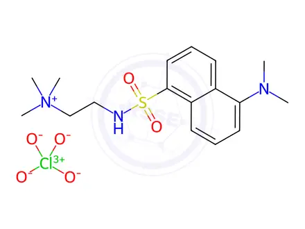 Chemical structure of (DANSYLAMINOETHYL)-TRIMETHYLAMMONIUM PERCHLORATE