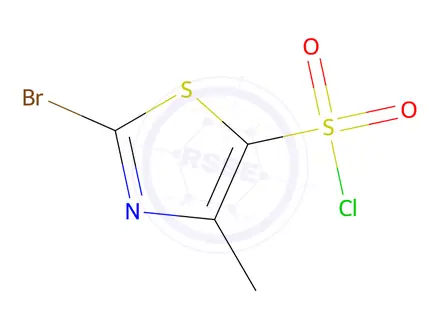 Chemical structure of 2-bromo-4-methyl-1,3-thiazole-5-sulfonyl chloride