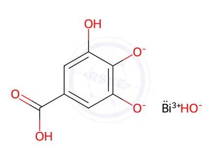 Chemical structure of bismuth subgallate