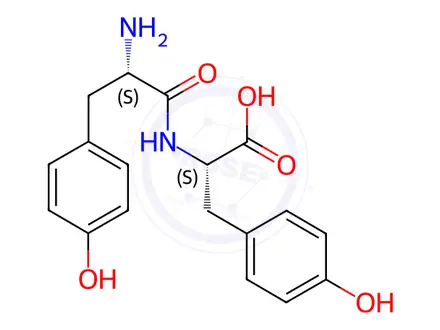 Chemical structure of H-Tyr-Tyr-Oh
