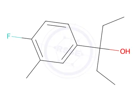 Chemical structure of 3-(4-Fluoro-3-methylphenyl)pentan-3-ol