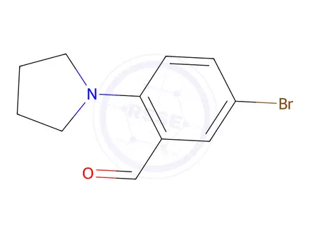 Chemical structure of 5-Bromo-2-(pyrrolidin-1-yl)benzaldehyde