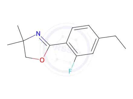 Chemical structure of 2-(4-Ethyl-2-fluorophenyl)-4,4-dimethyl-4,5-dihydrooxazole
