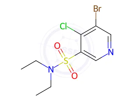 Chemical structure of 5-Bromo-4-chloro-N,N-diethylpyridine-3-sulfonamide