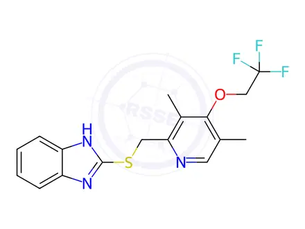 Chemical structure of 2-[[(3,5-DIMETHYL-4-(2,2,2-TRIFLUOROETHOXY) PYRIDINYL)METHYL]THIO]-1H-BENZIMIDAZOL