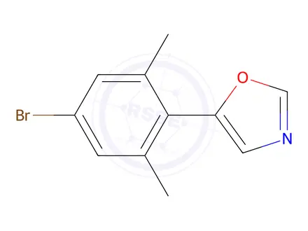 Chemical structure of 5-(4-Bromo-2,6-dimethylphenyl)oxazole