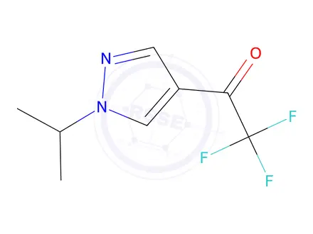 Chemical structure of 2,2,2-trifluoro-1-[1-(propan-2-yl)-1H-pyrazol-4-yl]ethan-1-one