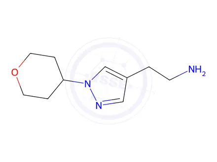 Chemical structure of 2-[1-(oxan-4-yl)-1h-pyrazol-4-yl]ethan-1-amine