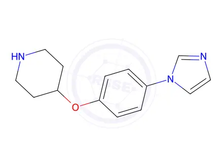 Chemical structure of 4-(4-(1H-Imidazol-1-yl)phenoxy)piperidine dihydrochloride