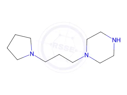 Chemical structure of 1-(3-(Pyrrolidin-1-yl)propyl)piperazine