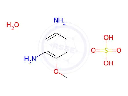 Chemical structure of 4-Methoxybenzene-1,3-diamine sulfate hydrate
