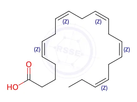Chemical structure of Eicosapentaenoic Acid