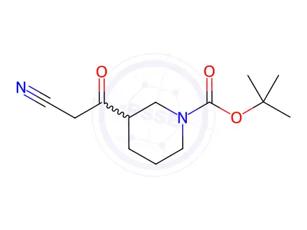 Chemical structure of 3-(2-Cyano-acetyl)-piperidine-1-carboxylic acid tert-butyl ester