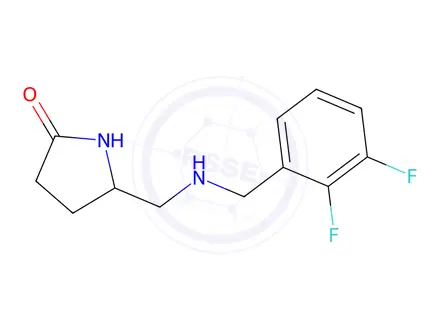 Chemical structure of 5-(((2,3-Difluorobenzyl)amino)methyl)pyrrolidin-2-one
