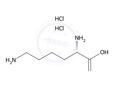 Chemical structure of L-Lysine, hydrochloride (1:2)