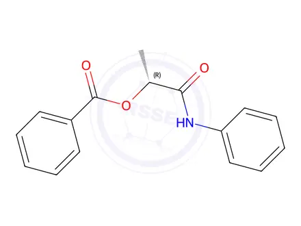 Chemical structure of (R)-1-Oxo-1-(phenylamino)propan-2-yl benzoate