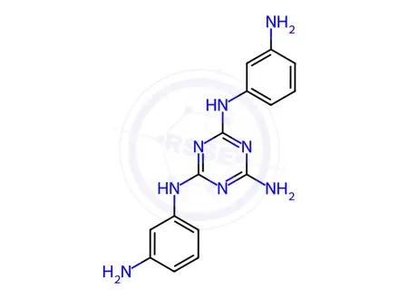 Chemical structure of N,N'-Bis(3-aminophenyl)-1,3,5-triazine-2,4,6-triamine