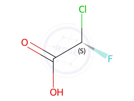Chemical structure of (S)-2-Chloro-2-fluoroacetic Acid