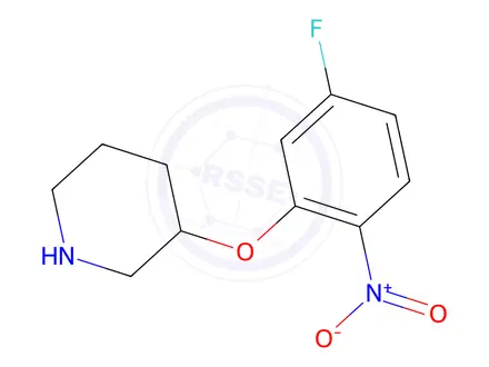 Chemical structure of 3-(5-Fluoro-2-nitrophenoxy)piperidine