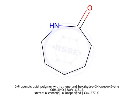 Chemical structure of Caprolactam