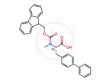 Chemical structure of Fmoc-MeBph-OH