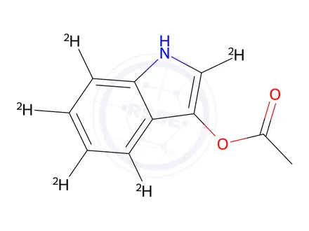 Chemical structure of 3-Acetoxyindole-d5
