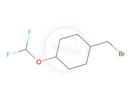 Chemical structure of 1-(Bromomethyl)-4-(difluoromethoxy)cyclohexane