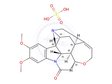 Chemical structure of 10,11-Dimethoxystrychnine Sulfate Heptahydrate