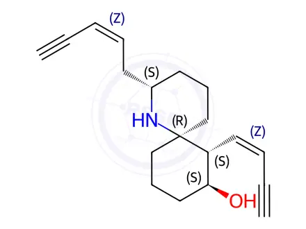 Chemical structure of histrionicotoxin