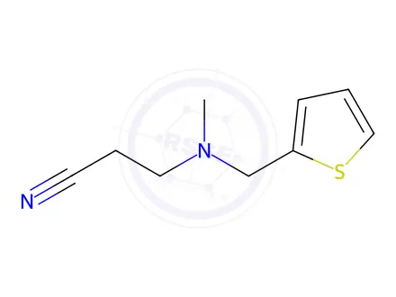 Chemical structure of 3-(Methyl(thiophen-2-ylmethyl)amino)propanenitrile