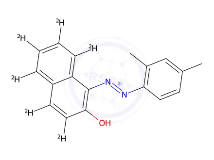 Chemical structure of Sudan 2 D6 (naphthyl D6)