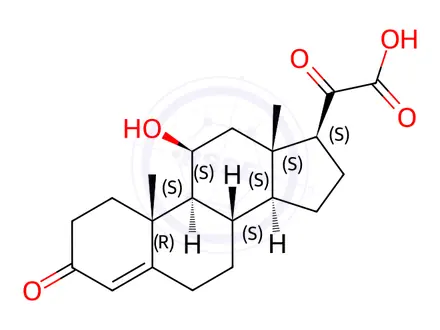 Chemical structure of Hydrocortisone Oxo Acetic Acid