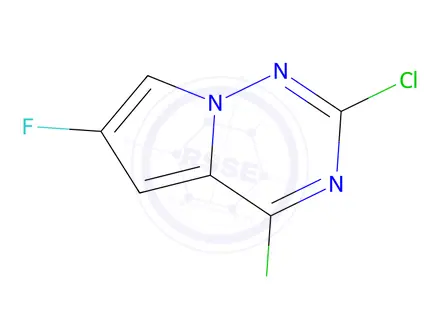 Chemical structure of 2,4-dichloro-6-fluoropyrrolo[2,1-f][1,2,4]triazine